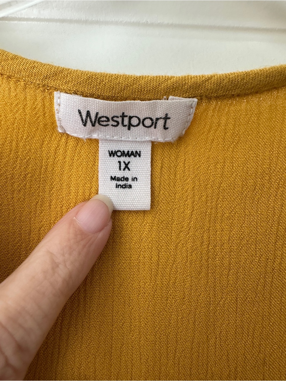 Westport Mustard Lace-Up Ruffle Sleeve Blouse - Picture 5 of 6